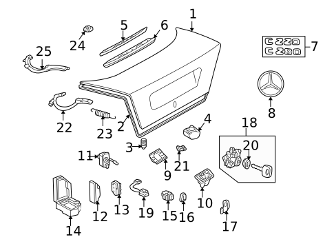 Lid & Components for 1999 Mercedes-Benz C230 #0