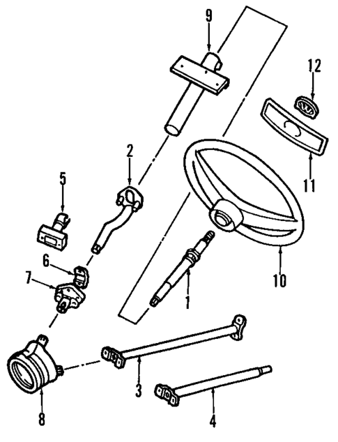 Steering Column for 1984 Volkswagen Vanagon #0