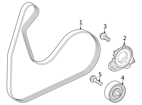 Accessory Drive Belt System Components for 2025 Mercedes-Benz GLA 35 AMG&reg; #0