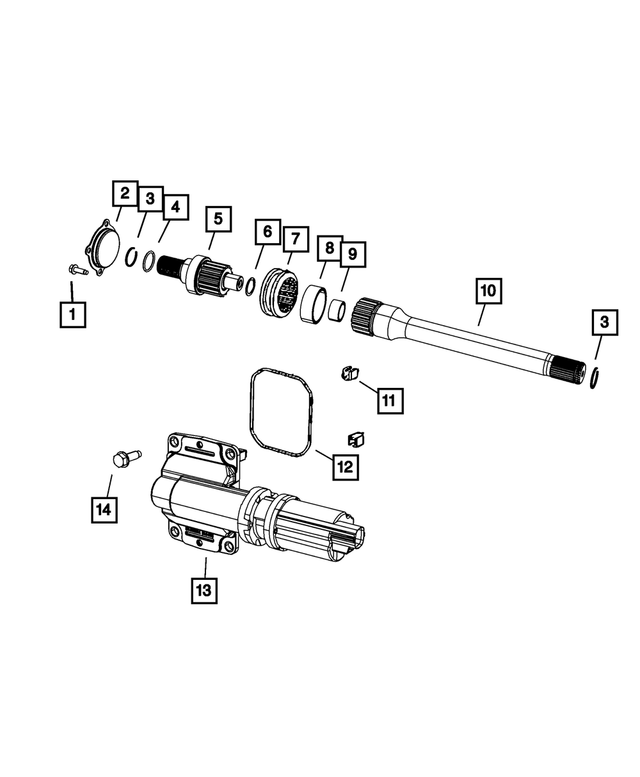 6509922AA - Front Axle; Corporate 205 MM Heavy Duty; Differential and Drive Line: Hex Flange Head Tapping Screw, Mounting for Mopar Image