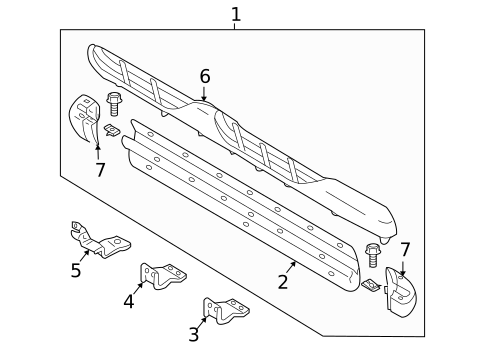 Exterior Trim - Pillars for 2005 Ford Escape #2