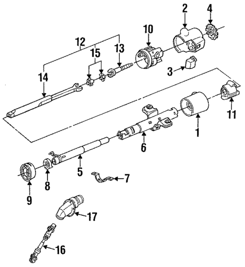Shroud, Switches & Levers for 1993 Cadillac 60 Special #0