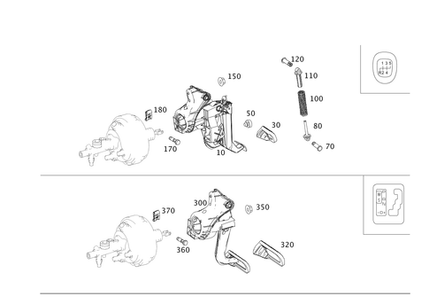 Pedal Assembly with Bearing for 2010 Mercedes-Benz C300 #0