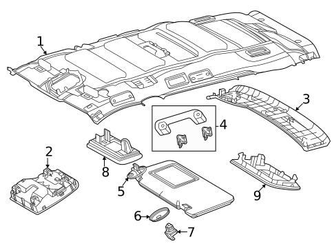 Interior Trim - Roof for 2021 Toyota Sienna #1