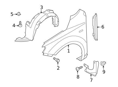 Exterior Trim - Fender for 2010 Kia Forte Koup #0