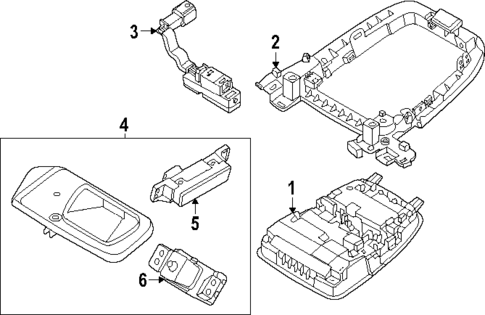 Overhead Console for 2025 INFINITI QX80 #0