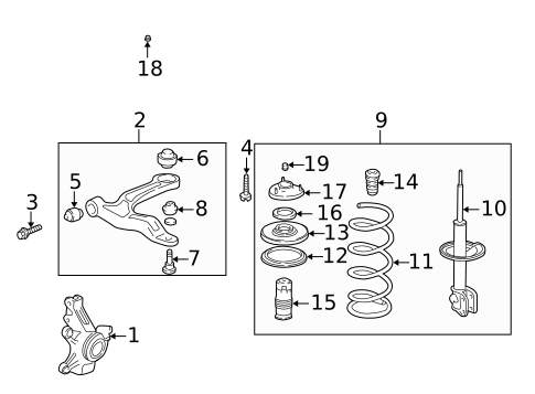Suspension Components for 2008 Honda Odyssey #0