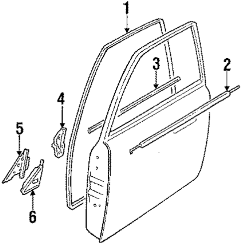 Door & Components for 1985 Nissan Pulsar NX #0