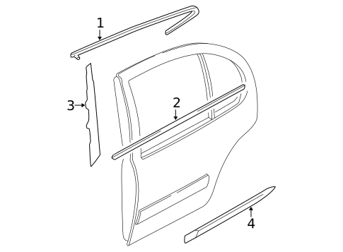 Exterior Trim - Rear Door for 2002 Nissan Maxima #0