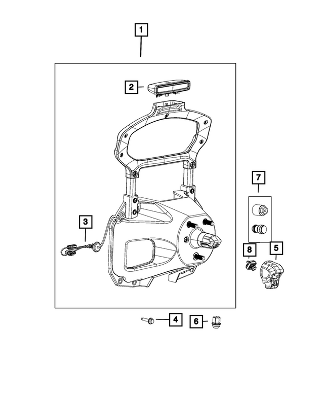 68542437AD - Electrical: Spare Tire Bracket Assy for Mopar Image image