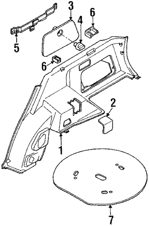 Interior Trim for 1988 Toyota Corolla #1