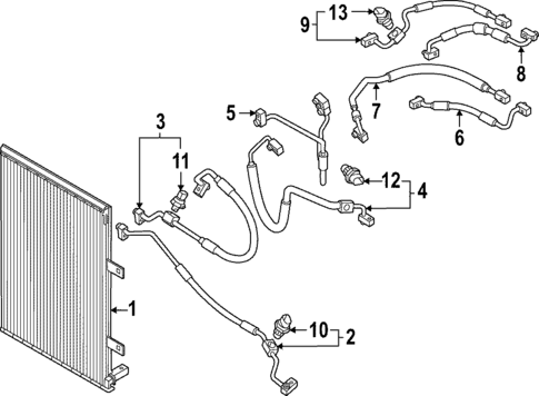 Condenser, Compressor & Lines for 2024 Audi Q4 e-tron #1