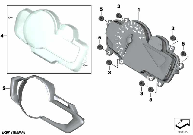 62118535366 - : Cover Glass, Instrument Cluster for BMW-Motorrad Image