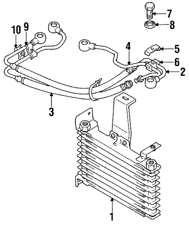 MB605467 - : Oil Cooler for Mitsubishi Image