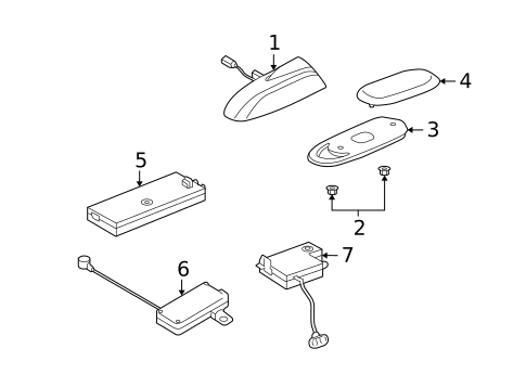 Antenna & Radio for 2007 Land Rover LR3 #1