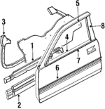 67221SF1300ZZ - Body: Reinforcement for Honda: Prelude Image