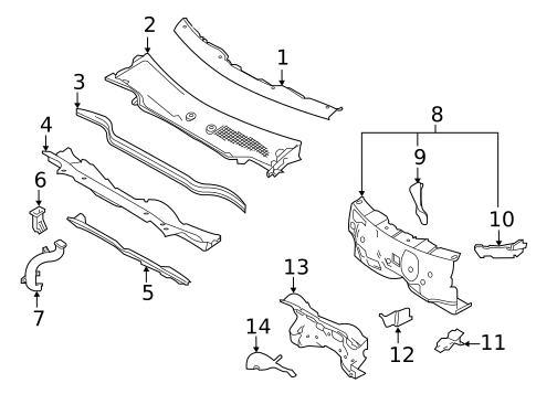 Cowl for 2018 INFINITI QX30 #0