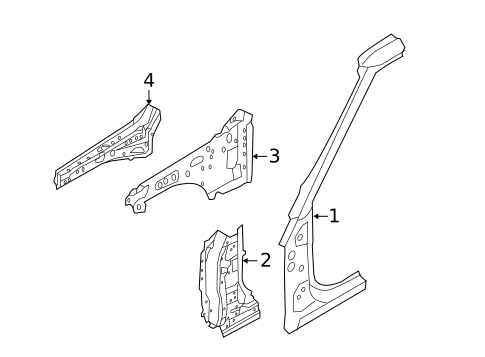 Hinge Pillar for 2019 Land Rover Range Rover Sport #0
