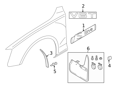 Exterior Trim - Fender for 2017 Audi A4 Quattro #0