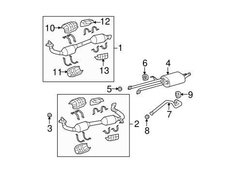 Exhaust Components for 2008 Toyota Tundra | OEM Parts Online