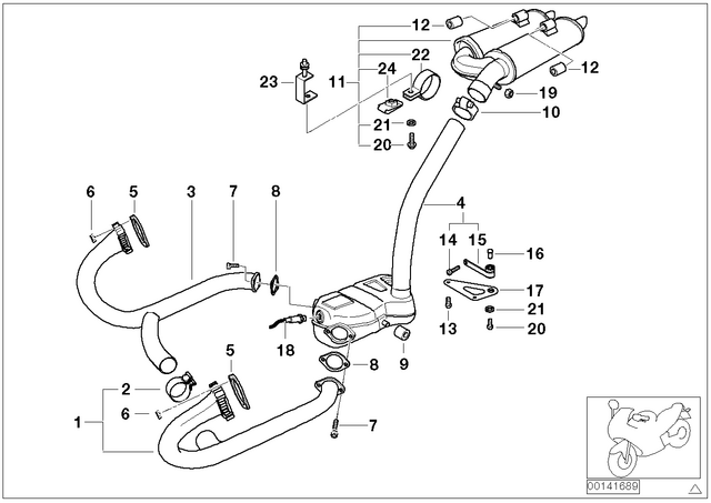 18121342969 - : Exhaust Seal for BMW-Motorrad Image