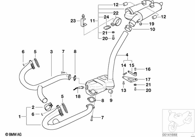 18121342969 - : Exhaust Seal for BMW-Motorrad Image
