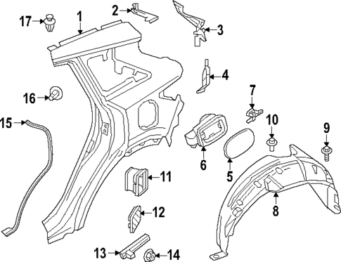 Fuel Door for 2022 INFINITI QX50 #0