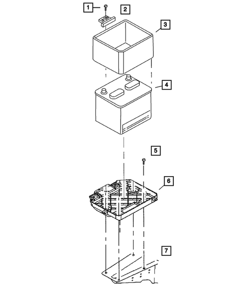 Battery Tray and Cables for 2001 Chrysler PT Cruiser #0