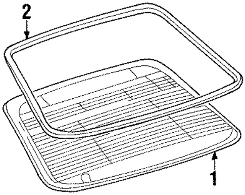 Glass & Hardware - Back for 2001 Oldsmobile Aurora #0