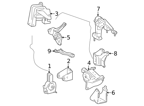 Engine & Trans Mounting for 2006 Toyota Corolla #0