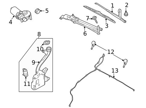 Wiper & Washer Components for 2010 Ford Focus #0