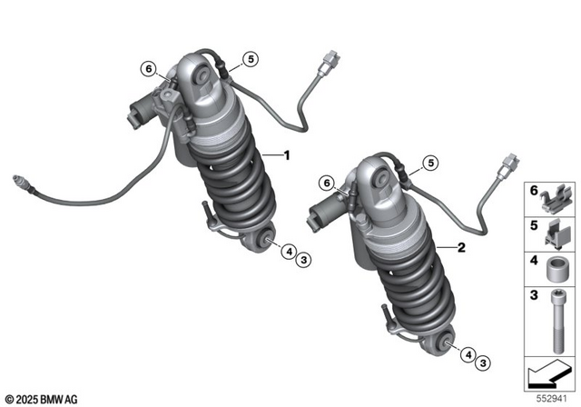 33549444909 - : Suspension Strut for BMW-Motorrad Image