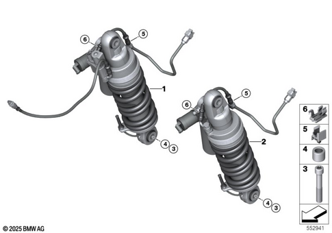 Spring Strut, Mounted Parts for 2023 BMW-Motorrad R 1300 GS #2