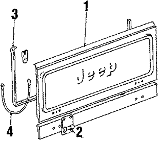 J5454025 - Body: Tail Gate for Mopar Image