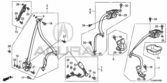 Seat Belts for 2010 Acura TSX #0