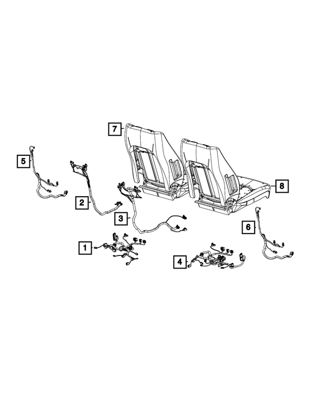 68718440AA - : Seat Cushion Wiring for Mopar Image