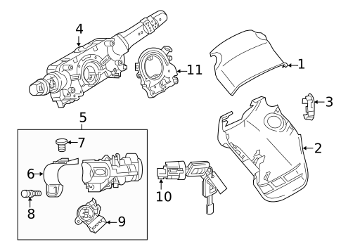 Shroud, Switches & Levers for 2024 Mitsubishi Mirage #0