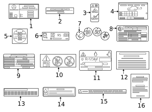 Information Labels for 2024 Mercedes-Benz G550 #0
