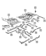 5108281AD - Body Sheet Metal Except Doors: Floor Insulation for Jeep: Wrangler, Wrangler JK Image