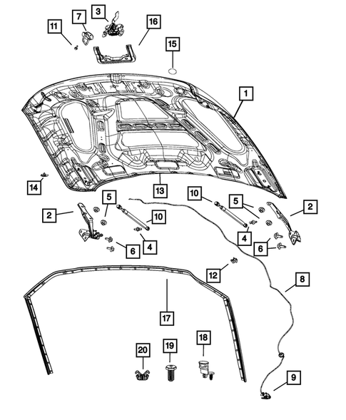 Hood and Hood Release for 2023 Ram 3500 #0