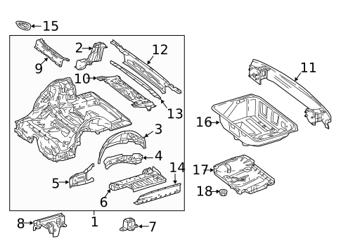 Rear Floor & Rails for 2018 Mercedes-Benz E63 AMG S #2