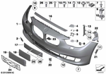 51117248039 - Vehicle Trim: Trim Cover, Bumper, Primed, Front for BMW Image