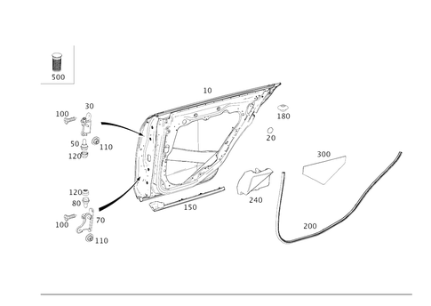 Rear Doors for 2012 Mercedes-Benz CLS 63 AMG&reg; #0