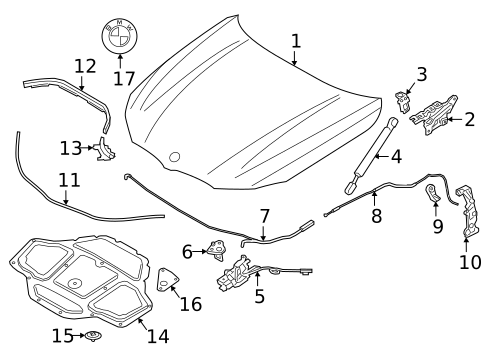Hood & Components for 2017 BMW 750i #0