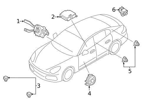 Air Bag Components for 2022 Porsche Cayenne #3