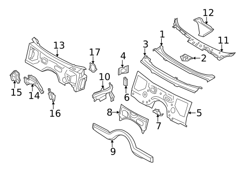 Cowl for 2017 BMW 550i GT xDrive #0