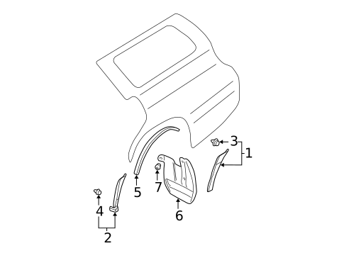 Exterior Trim - Quarter Panel for 2003 Subaru Outback #1