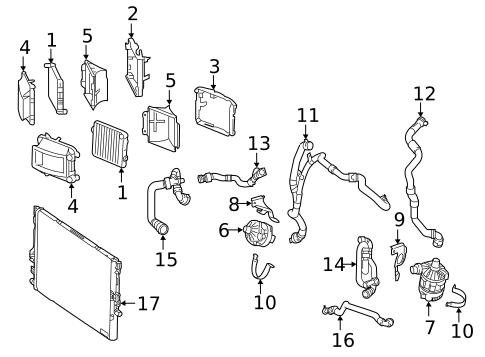Radiator & Components for 2021 Mercedes-Benz C63 AMG #0