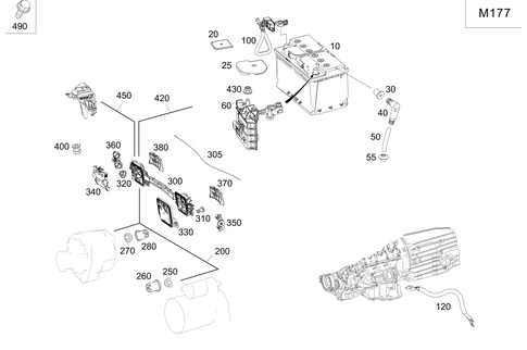 Battery, Starter/Alternator Cable for 2021 Mercedes-Benz AMG GT 63 #0