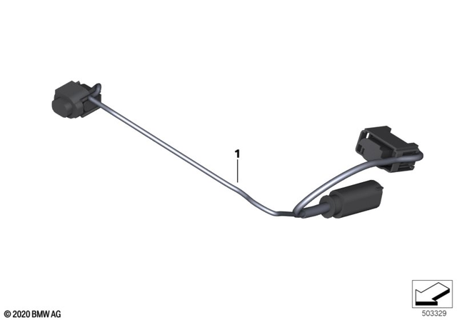 61128395601 - Lights: Wiring Harness F.Led Auxiliary Headlight - Nano for BMW-Motorrad Image